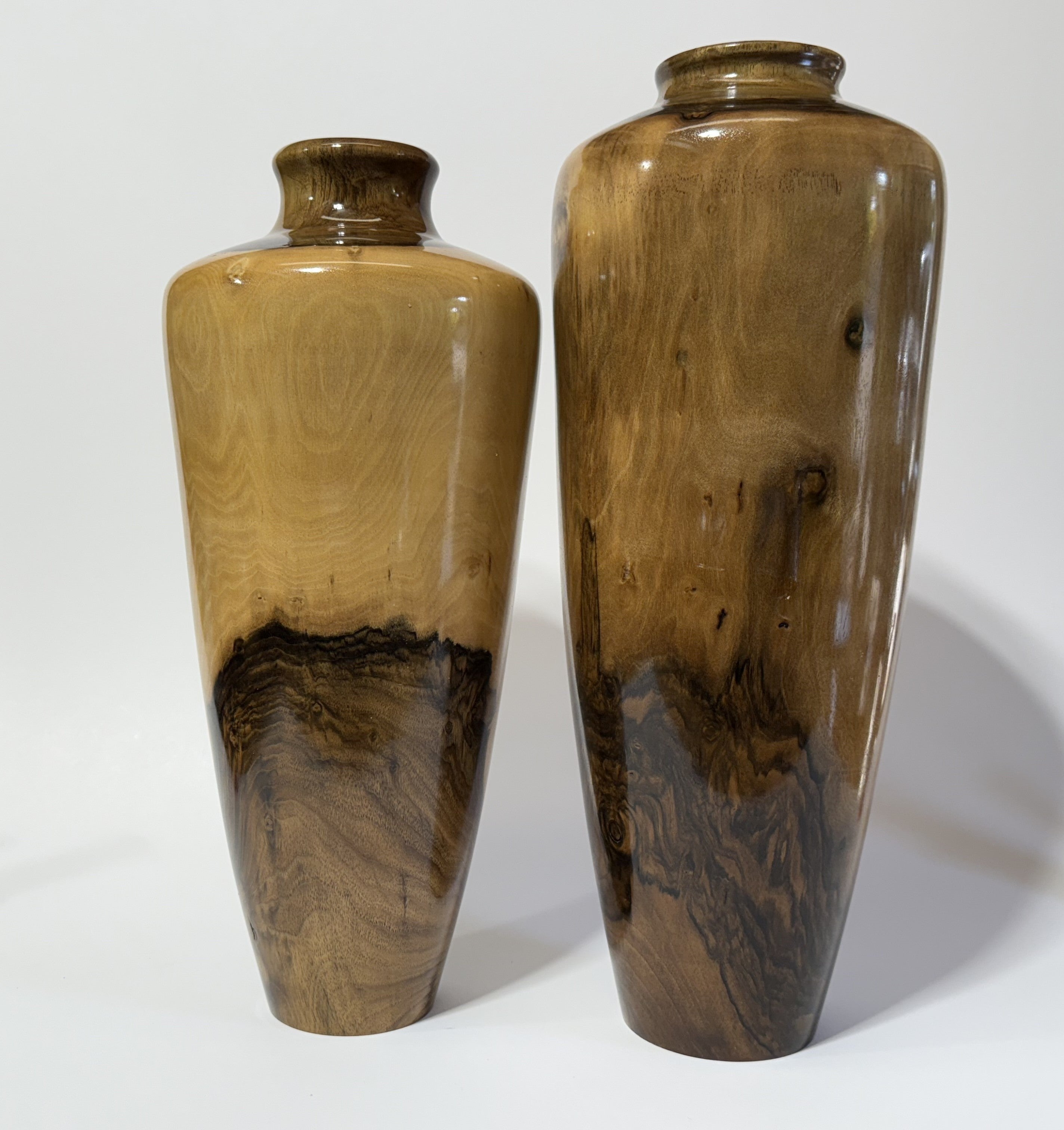 Two English Walnut Vessels