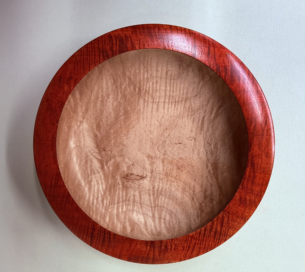 Maple Bowl with Red Rim