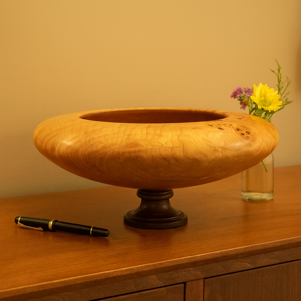 Maple Pedestal Bowl