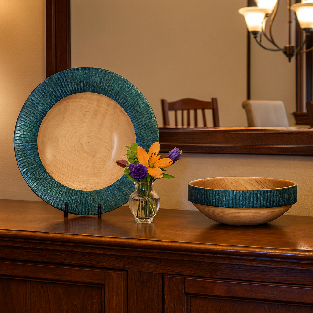 Beautiful Platter and Bowl Set